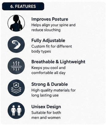 Unisex Adjustable Posture Corrector - Universal Size